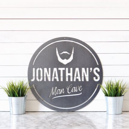 Personalized Man Cave Sign | Metal Signs For Man Cave | Garage Sign | Gift For Dad | Fathers Day Gift | Gifts for Men | Gifts For Him