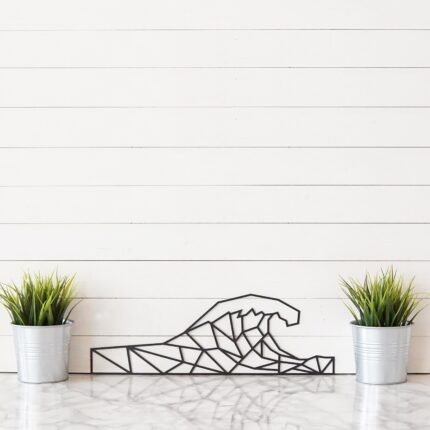 Geometric Wave Sign | Wave Art | Wave Wall Art | Wave Wall Decor | Ocean Wave | Wall Decor | Metal Wall Art | Rustic Wall Art
