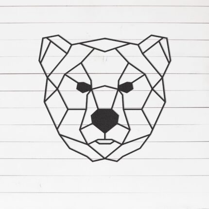 Geometric Bear Art | Geometric Wall Art | Nursery Decor | Nature Decor | Nature Wall Art |