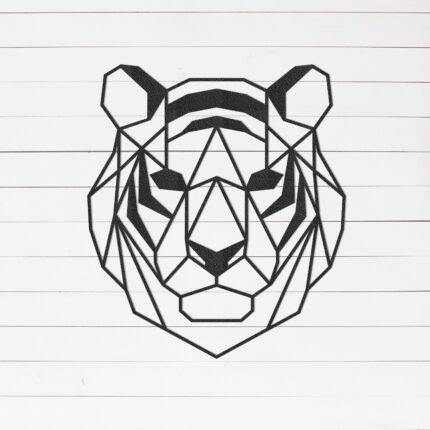 Geometric Tiger Art | Geometric Wall Art | Nursery Decor | Nature Decor | Nature Wall Art