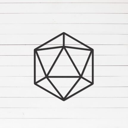 D20 Dice Sign | D20 Decor | D20 Home Decor | D20 Gifts | D20 Art | Metal Sign